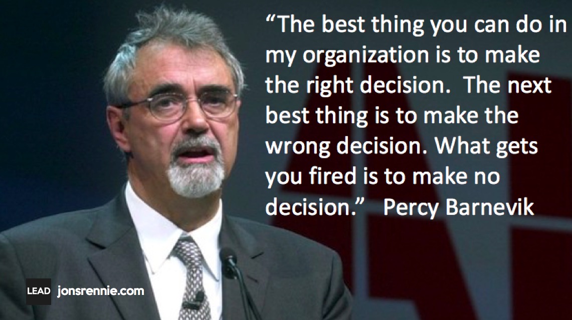 Barnevik on Decisiveness